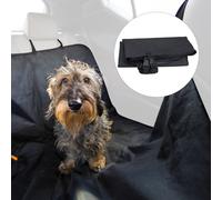 Relaxdays Coprisedile per Cani, 4 Chiusure per Il Poggiatesta, Telo Protettivo per Sedile Posteriore, Coperta Auto per Cane, L x P 136 x 142 cm, Nero