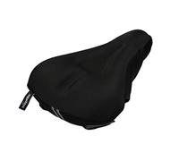 Relaxdays Coprisella con Gel per Bicicletta, Imbottito, Rivestimento per Sellini Bici da Corsa, Impermeabile, Nero, Poliestere, 4 x 19 x 28 cm