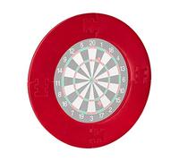 Relaxdays Cornice per Bersaglio Freccette, 4 parti, Anello Protettivo per Dartboard da 45 cm, EVA, Ø 72 cm, in Rosso