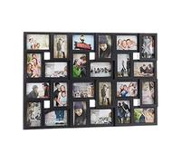 Relaxdays Cornice portafoto per 24 Foto da 10 x 15, da Appendere, in Plastica, HxL: 57 x 86 cm, Nera