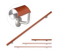 (TG. 12 x 100 x 8 cm) Relaxdays Corrimano in Alluminio, Rotondo, Passamano per I