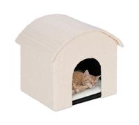 Relaxdays Cuccia beige con tiragraffi per gatti