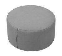 Relaxdays Cuscino da Meditazione, Yoga e Mindfulness, Rivestimento sfoderabile, HD: 13 x 33 cm, zafu, Cotone, Grigio, 60% Fibra vegetale, 13 x 33 x 33 cm