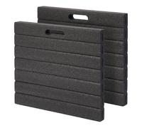 Relaxdays Cuscinetti per Ginocchia da Giardino Set 2, Imbottiti in PE, Nero