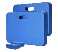 Relaxdays Cuscini per Le Ginocchia Set da 2, Giardino, Officina, Yoga, Blu | Schiuma, con manici, HxLxP: 4 x 46 x 28 cm