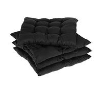Set di 4 cuscini per sedie neri 220 g Cuscini per sedie neri 5 cm