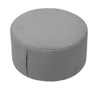 Relaxdays Cuscino da Meditazione, Yoga e Mindfulness, Rivestimento sfoderabile, HD: 13 x 33 cm, zafu, Cotone, Grigio, 60% Fibra vegetale, 13 x 33 x 33 cm