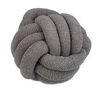 Relaxdays Cuscino Gomitolo Decorativo, Forma di Nodo, Pillow da Divano e Letto, Cameretta Bambini, Ø25 cm, Grigio Scuro