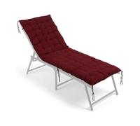 Relaxdays Cuscino panchina, 190x70 cm, Imbottito, Trapuntato, con Laccetti, per Esterni, panchine