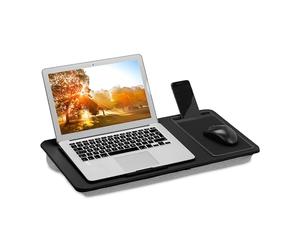 Relaxdays Cuscino Porta PC da Letto, Supporto Computer Portatile con Mousepad, Supporto Laptop Divano, HLP 5,5x58x30,5cm