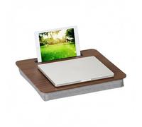 Relaxdays Cuscino Porta PC da Letto, Supporto Computer Portatile da Divano, Spazio per Tablet