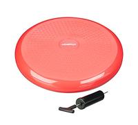 Relaxdays Cuscino Propriocettivo, 33 cm, Balance, con Pompa e Ago nel Manico, Equilibrio, con Nodi, Fitness, Rosso