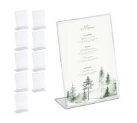 Portamenu da tavolo Porta menù acrilico Segnaposto trasparente 22 cm Leggero