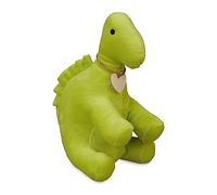 Relaxdays Dinosauro Fermaporta, Stoffa Morbida, Interno in Sabbia, Blocca Porta Pesante da Terra, HLP 18x13x24 cm, Verde