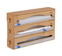 Relaxdays Dispenser a muro con 3 tagliapellicola