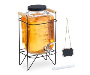 Relaxdays Dispenser da 5L con supporto per bevande