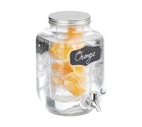Dispenser Bevande 4 L Rubinetto Inserto Infusione Frutta Erogatore Vetro Acqua