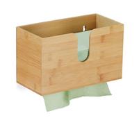 Relaxdays Distributore Asciugamani Carta da Parete, Salviette Formato H2, Dispenser Bagno 16 x 27 x 13 cm ca., Naturale