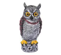 Relaxdays Dissuasore per Uccelli, in plastica, Supporto Fisso, Altezza x Larghezza x profondità: 34 x 17 x 16 cm, Giardino e Balcone, Repellente per piccioni, Marrone/Bianco