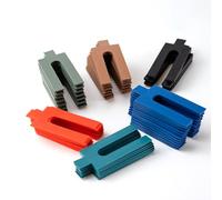 Relaxdays Distanziatori in plastica, Set da 288 Pezzi, 6 Misure, 1-6 mm, Blocchi di Vetro per finestre, Piastre di Supporto, Multicolore