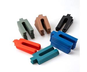 Relaxdays Distanziatori in plastica, Set da 288 Pezzi, 6 Misure da 1-6 mm, Supporto vetri, Piastre di Supporto, Multicol