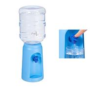 Relaxdays Distributore d’Acqua con Tanica & Rubinetto, Erogatore da Ufficio, 4,5 l, Plastica, HxD 47,5x17 cm, Blu