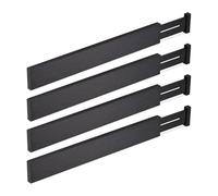 Set da 4 divisori da cassetto neri Organizer regolabile per cucina 300 g