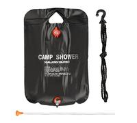 Relaxdays 20 l, Nero, Campeggio Solare, da Appendere, Pieghevole, con Doccino, Doccia Portatile, Gioventù Unisex