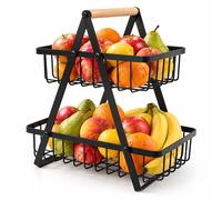 Relaxdays Etagère portafrutta 2 livelli