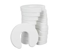 Relaxdays Fermaporta di Sicurezza, Set da 10, Bianco | Blocca Cassetti per Bambini & Neonati, Gommapiuma, 2 x 9 x 10,5