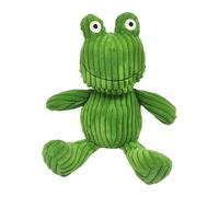 Relaxdays Fermaporta a Rana, Cotone e Sabbia, tampone Decorativo per Pavimento, Sacco Porta Animali, Altezza 30 x 10 cm, 1 kg, Verde