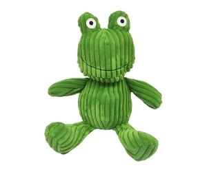 Relaxdays Fermaporta Rana in Cotone e Sabbia, Decorativo da Terra, HxD 30x10 cm, 1 kg, Verde
