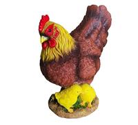 Relaxdays Figurina da giardino: gallo e gallina