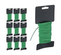 Relaxdays Filo per Piante Rampicanti, Set da 10, 10m di Lunghezza, Ø 2,5 mm, Legacci per Pomodori e Ortaggi, Verde