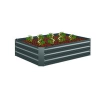 Relaxdays Fioriera Rialzata in Ferro Zincato, Aiuola per Il Giardino, Piante e Fiori, Erbe, Verdure, HLP: 30x120x90 cm