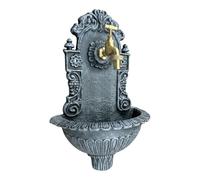 Relaxdays Fontana da parete in alluminio, grigio