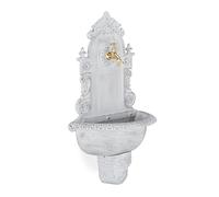 (TG. 75 x 44 x 22 cm) Relaxdays Fontana XL Antica a Parete, con Rubinetto, Lavab