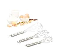 relaxdays Fruste da Cucina in Set da 3, Accessorio Professionale, Frustini Manuali in Acciaio Inox, 8, 10, 12 Pollici, 3 pz