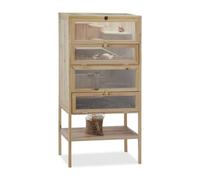 Casetta in legno per roditori Gabbietta spaziosa 3 piani Gabbia per criceti