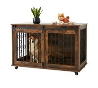 Relaxdays Gabbia per cani 2 porte e ruote