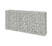 Relaxdays Gabbione, schermo privacy per giardino, argento