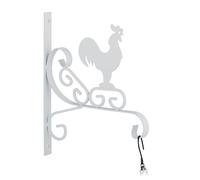 Relaxdays Gancio bianco appendivasi con gallo