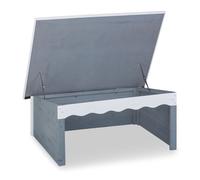 Relaxdays Garage per Tagliaerba, Universale, in Legno, Tetto Apribile, Spiovente, Catramato, HLP 46 x 108 x 82cm, Grigio