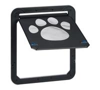 Relaxdays Gattaiola per Gatti e Cani di Grande Taglia, Porticina per Zanzariera con Magnete, HxL 42x37 cm, Nero