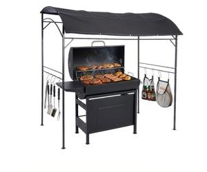 Relaxdays Gazebo barbecue in metallo
