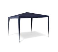 Relaxdays Gazebo da Giardino, Tenda per Esterni Quadrata, con Tetto, 100% PE e HxLxP: 2,5x3x3 m, Festival, Blu