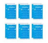 Relaxdays Ghiaccio Gel Termico, 12 Sacchetti Terapia Caldo Freddo, 9x15 cm, Cuscinetti Refrigeranti, Primo Soccorso, Blu