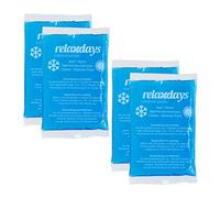 Relaxdays Ghiaccio Gel Termico, 4 Sacchetti, 9x15 cm, Terapia Caldo Freddo, Cuscinetti Refrigeranti, Primo Soccorso, Blu