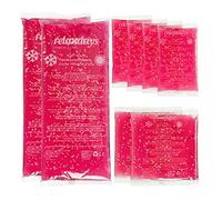 Relaxdays Set 8 cuscinetti di ghiaccio gel rosa