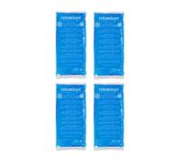 Relaxdays Ghiaccio Gel Termico, Set 4 Sacchetti Multiuso, 12 x 29 cm, Terapia Caldo Freddo, Cuscinetti Refrigeranti, Blu